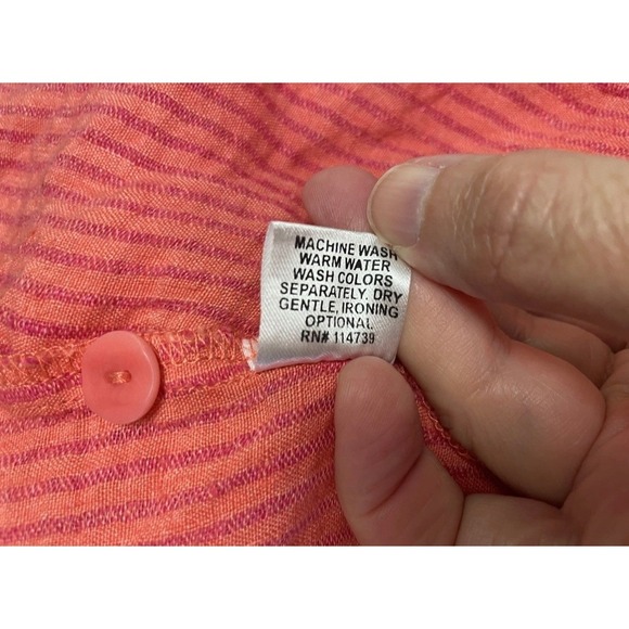 FLAX Linen Tunic Top 1G Lagenlook Oversized Organic Pink Relaxed Boho Minimalist - Picture 4 of 11